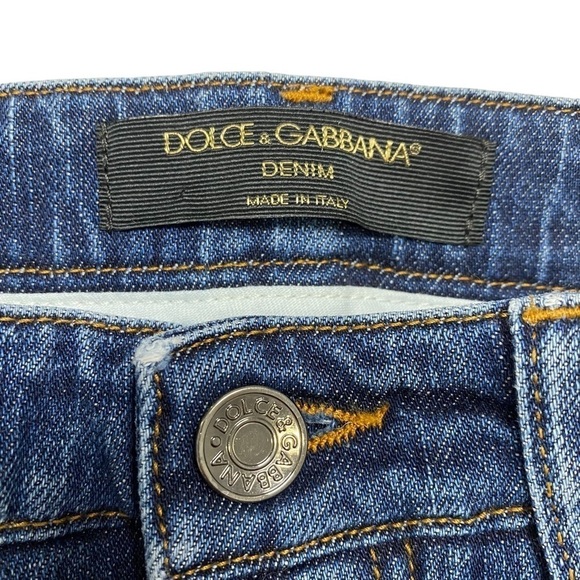 DOLCE & GABBANA Released Hem Flare Jeans High Rise Hippie Boho - Picture 6 of 10